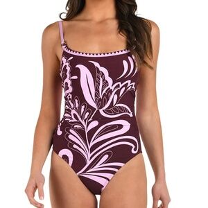 La Blanca Fiji One Piece Swimsuit Multicolor Size 12 6013